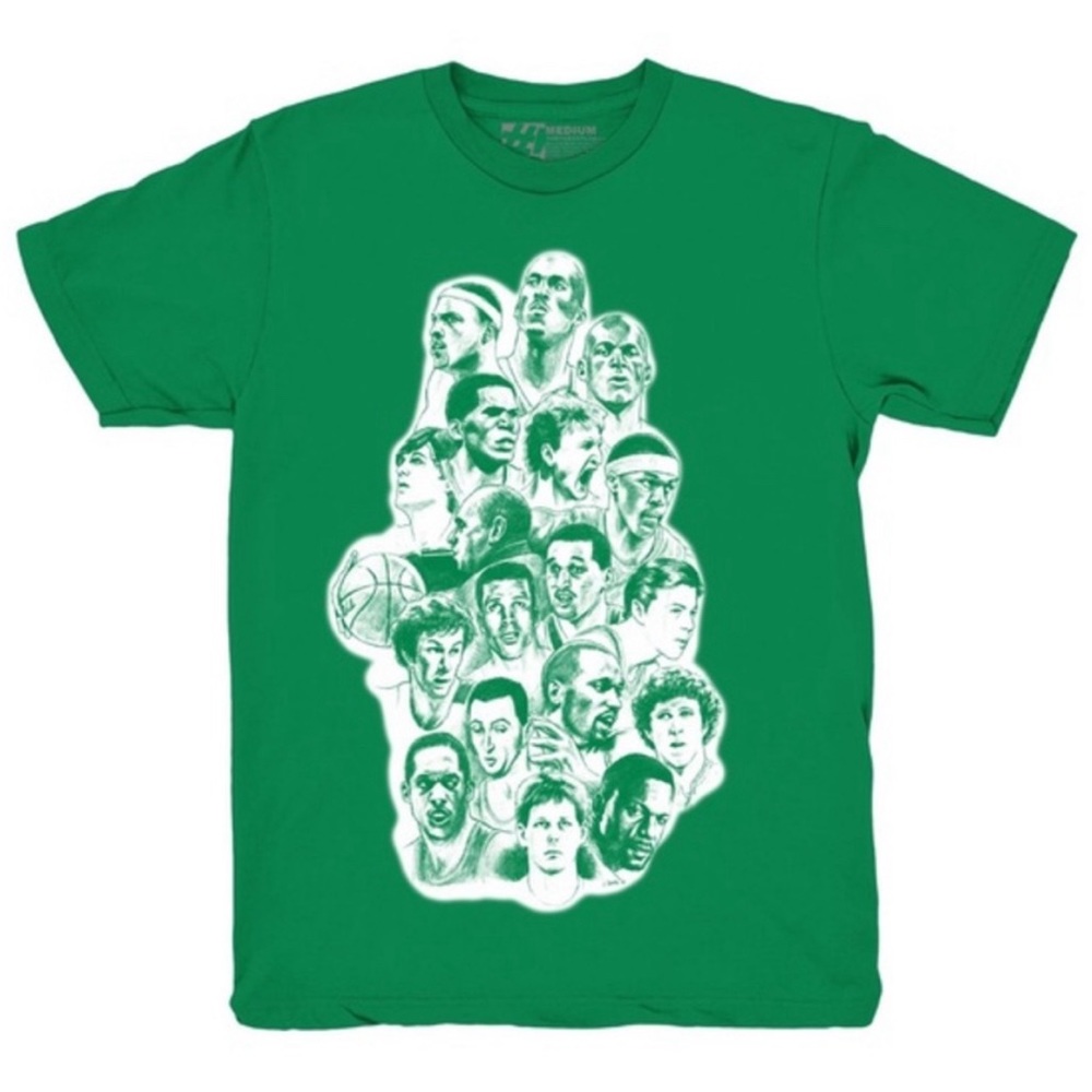 The Forest Lab Boston Celtics Legends Collage T-Shirt in Green Various Sizes